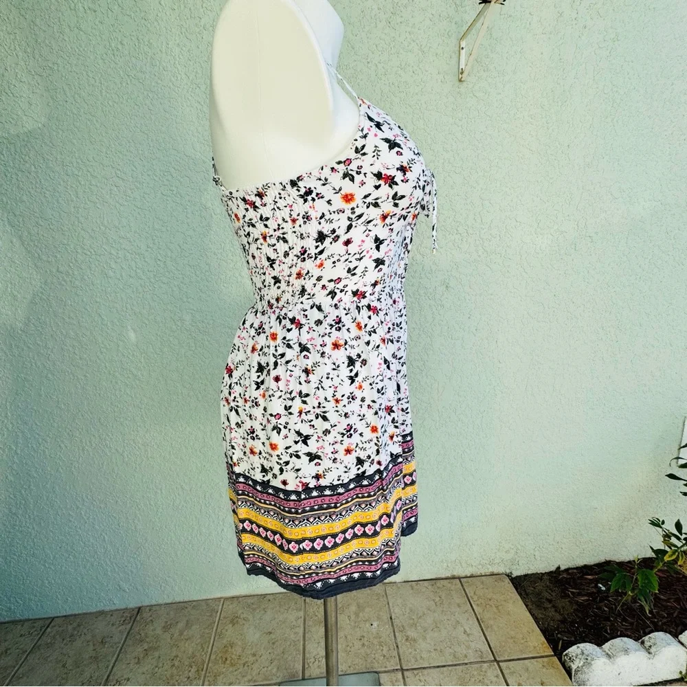 Abercrombie & Fitch M white floral sundress y2k summer feminine boho mini dress - Picture 10 of 12
